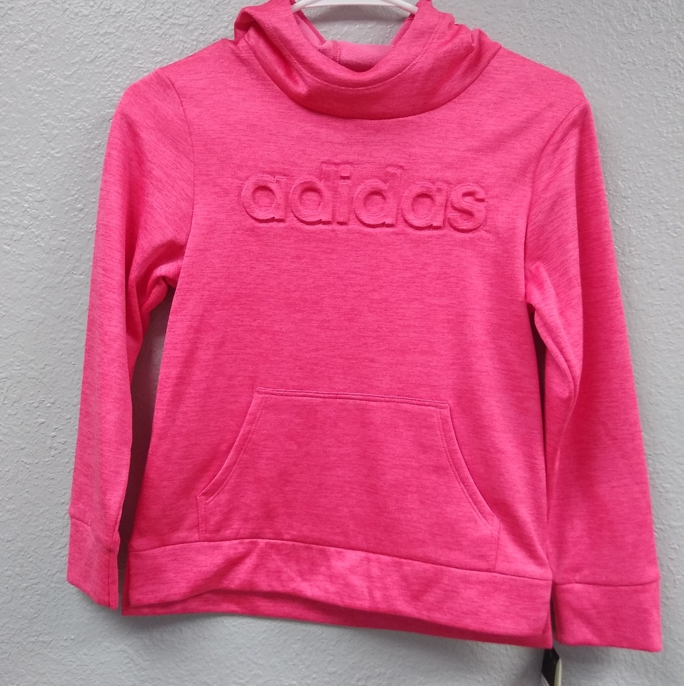 Pink adidas hoodie 7/8